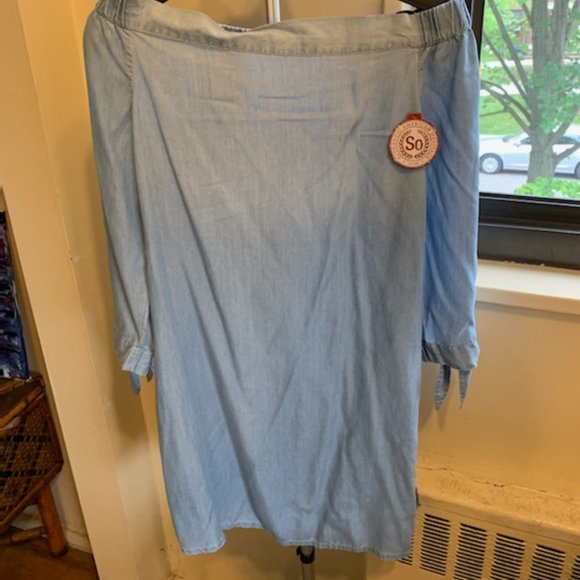 Kohls off the shoulder blue dress - Picture 2 of 5